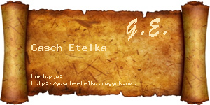 Gasch Etelka névjegykártya